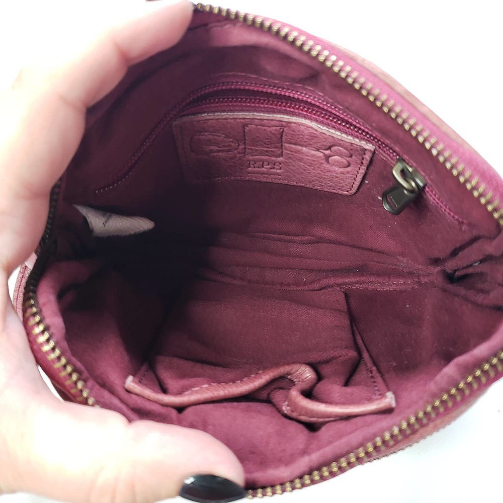 Rock Paper Scissors R.P.S. Bags Mauve Pink Leather Mini Crossbody Purse - Picture 8 of 9